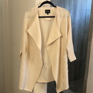 NWT LATTE BLACK Off White Lightweight Cascading Blazer Jacket Size Small